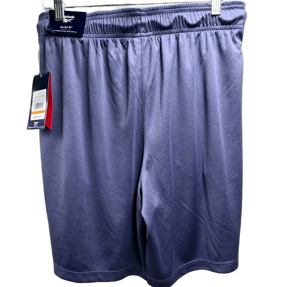 NWT MEN'S REEBOK STORMER RUNNING SHORT SLIM 9" 100% POLY NIGHTSHADOW BLUE M $35 - Picture 2 of 10